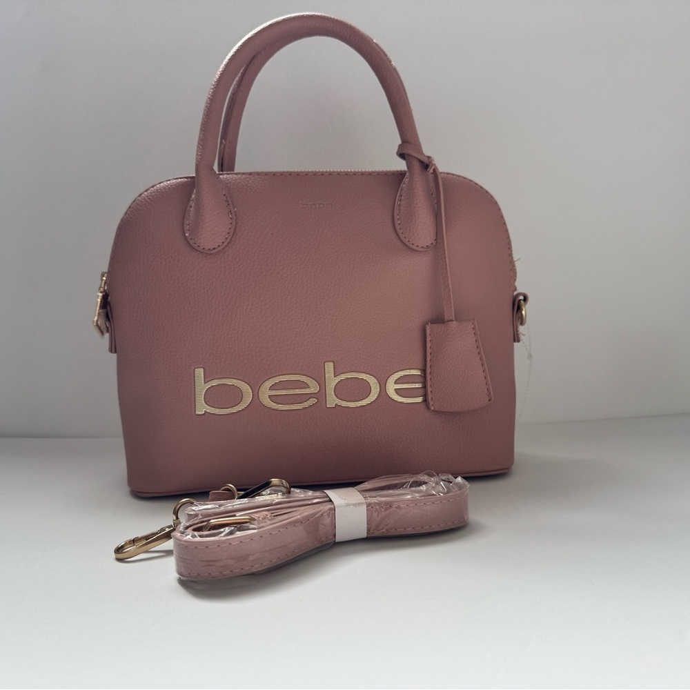 Y2K bebe Medium Pink Dome Top Handel Crossbody Strap Satchel
